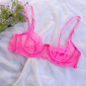 Hot pink bra